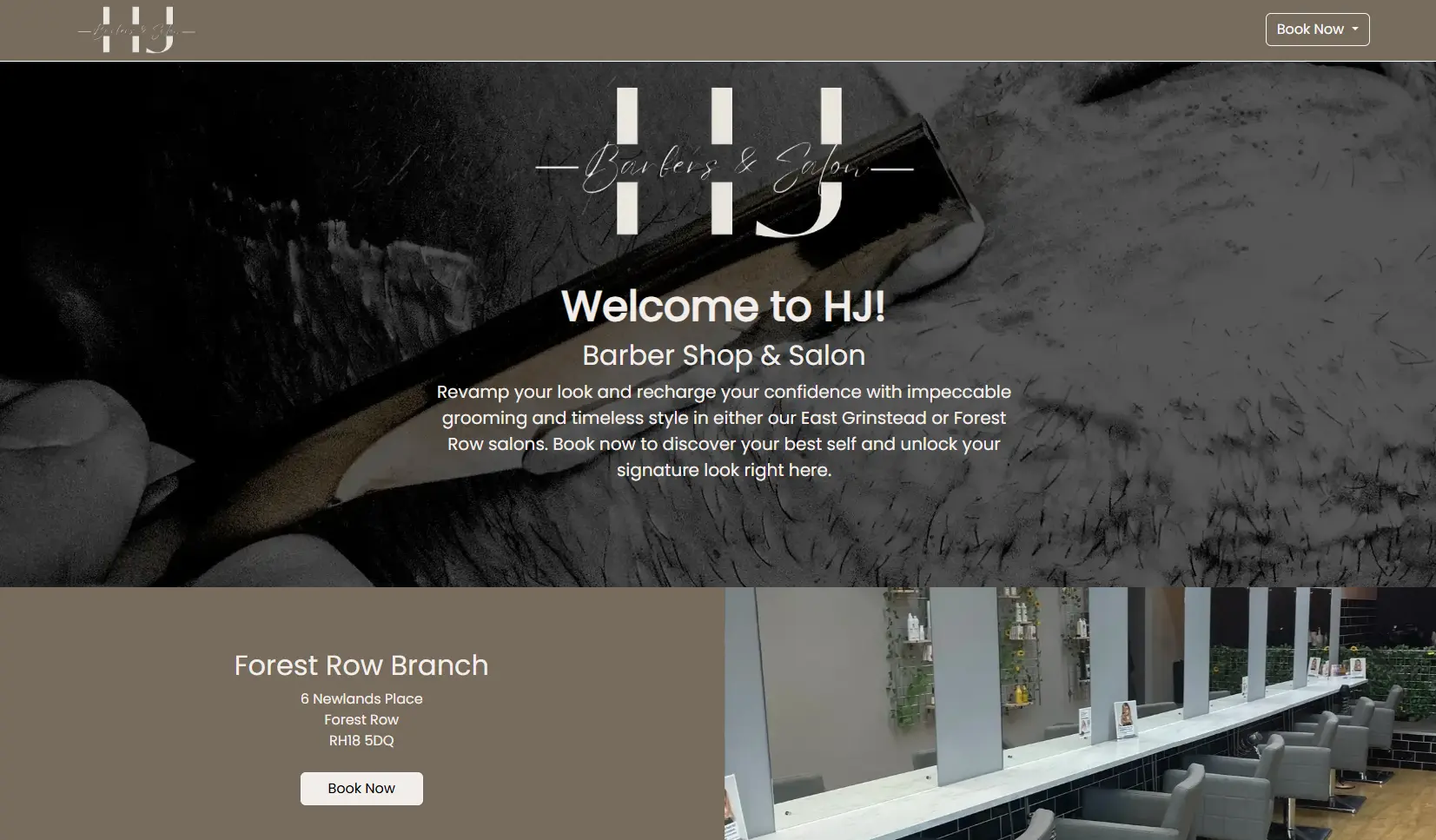 HJ Gentlemen website screenshot